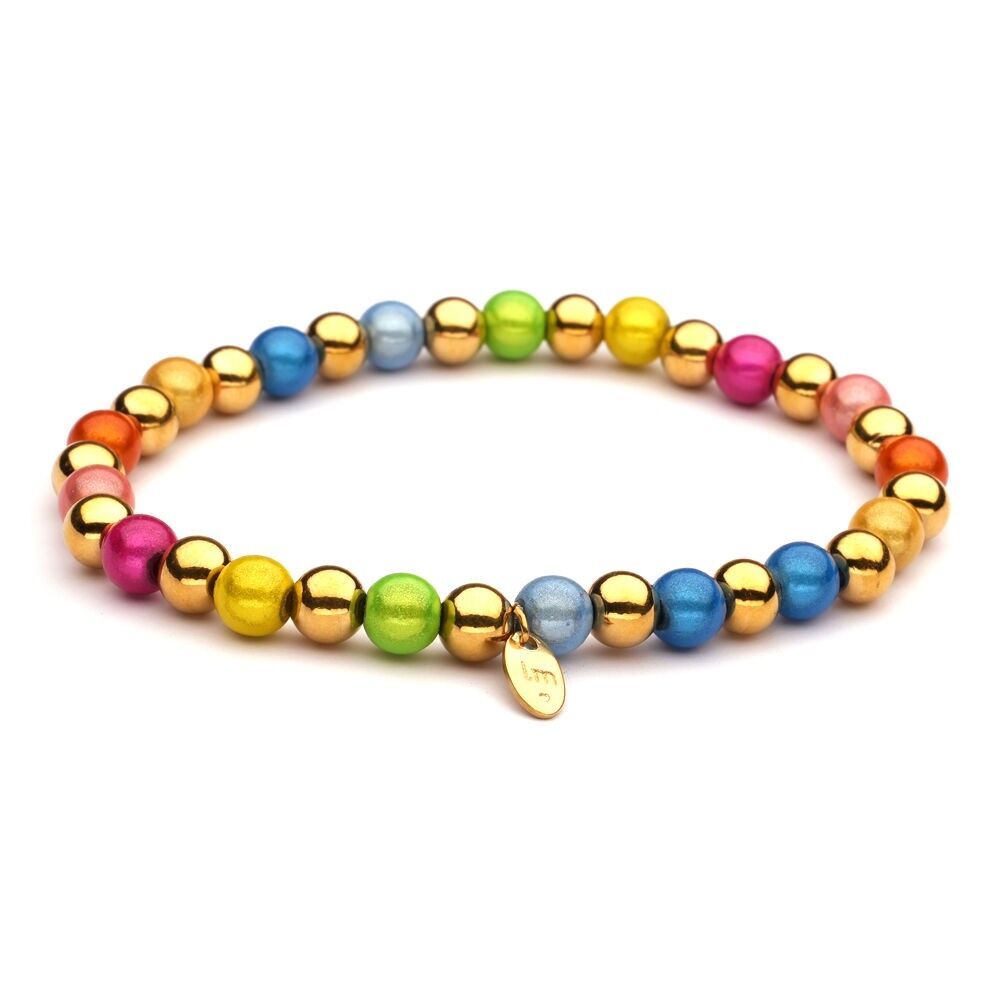 Bracciale LizzyMae in acciaio inossidabile dorato multicolore