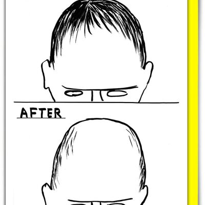 David Shrigley Funny Birthday Card - Before After