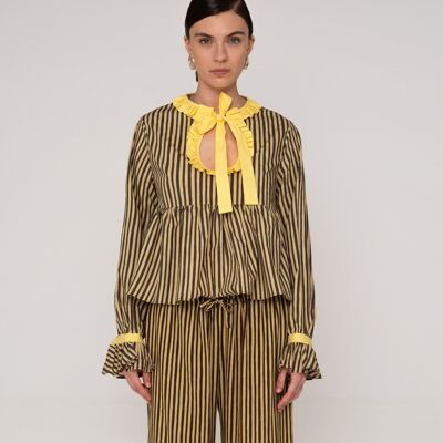 Striped Starlit Yellow Blouse