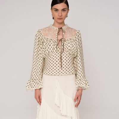 Daisy Floral Print Top