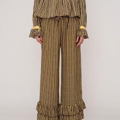 Pantaloni palazzo a righe con stelle