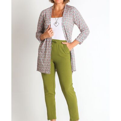 368048L PRINTED KNIT COAT.RECYCLING