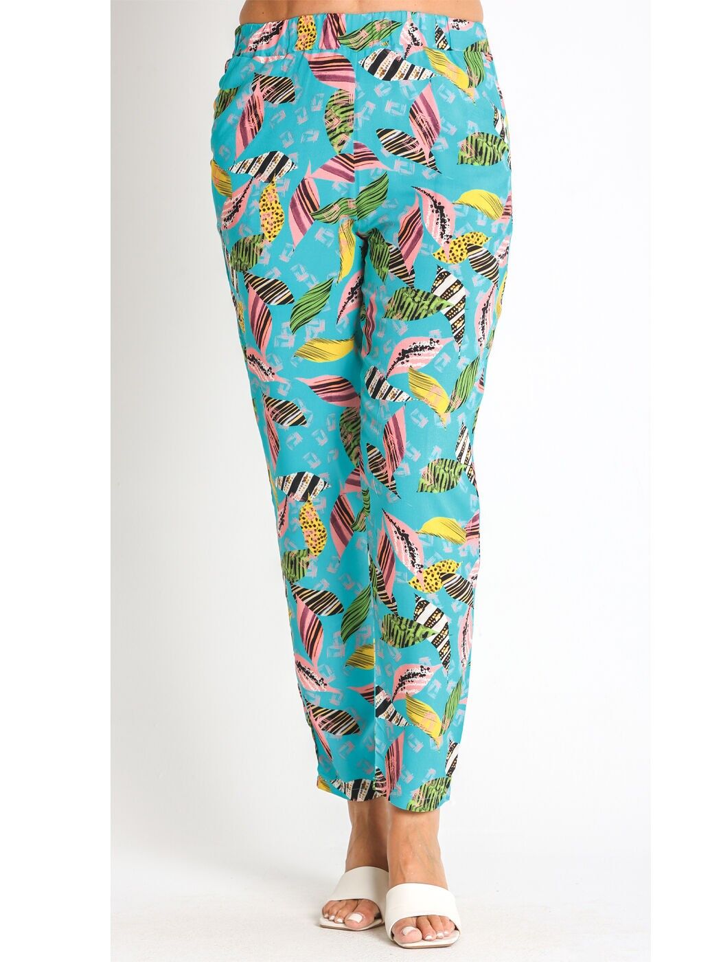 368100L PANTALONI IN VOILE DI VISCOSA STAMPATA