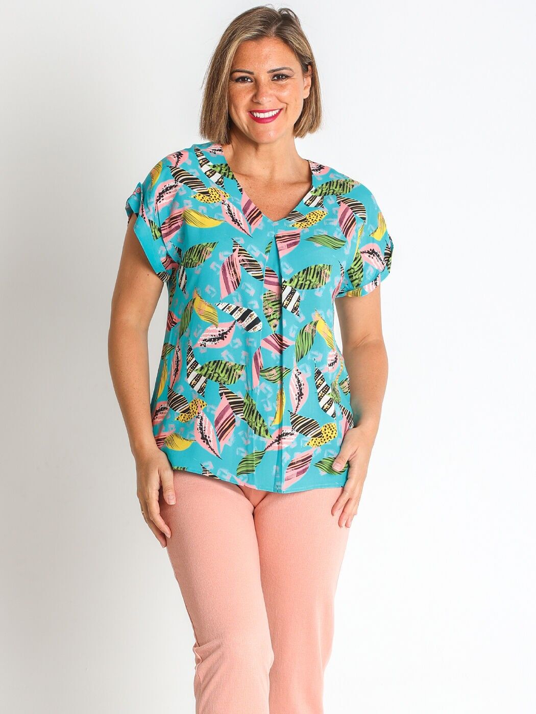 368102L BLUSA IN VOILE DI VISCOSA STAMPATA