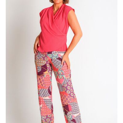 368134L CROSS CREPE TOP
