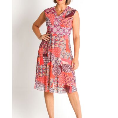 368142L ROBE IMPRIMÉE EN TULLE RECYCLÉ