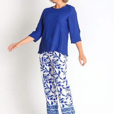 368508L BLUSON IN CHIFFON TAGLIO PLISSETTATO