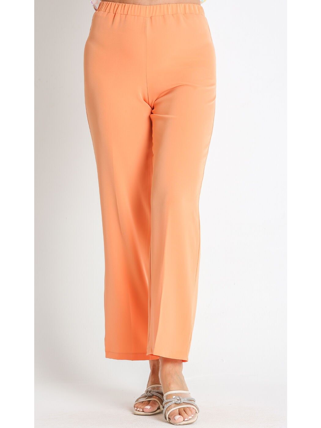 368524L PANTALON COUPE DROITE EN CRÊPE UNI