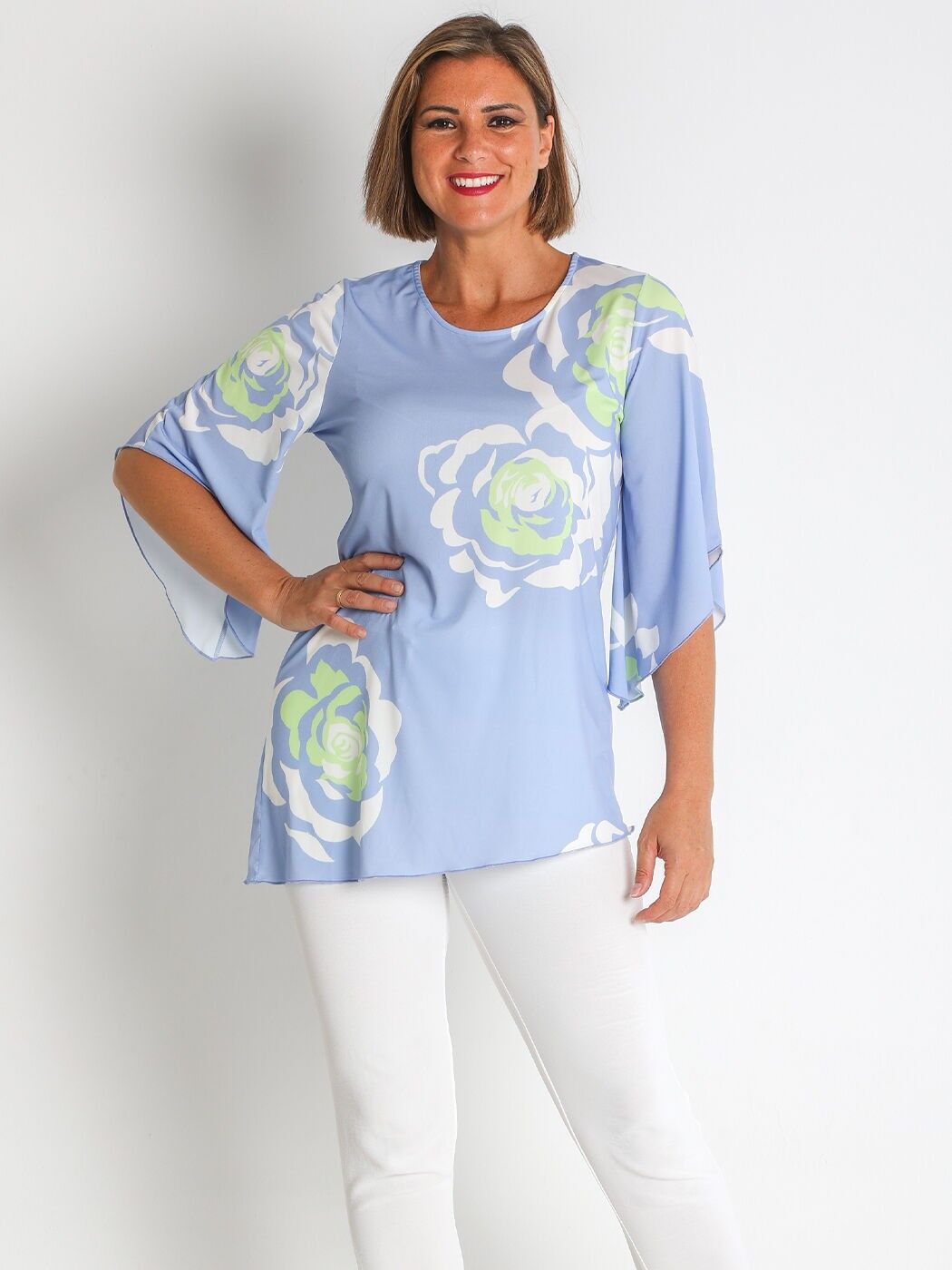 368538L Blouson asymétrique en tricot imprimé bas