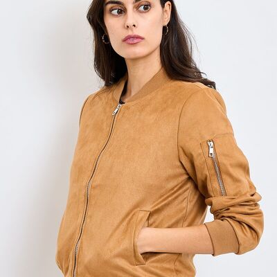 22438- Chaqueta bomber estilo aviador de ante