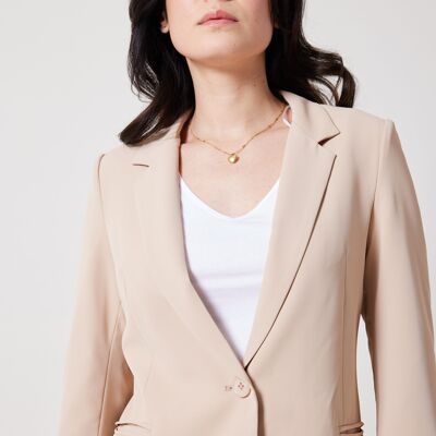 3125- Blazer uni cintré