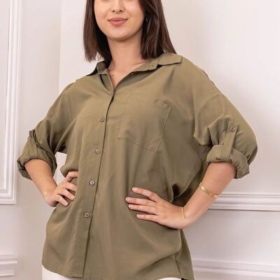 Z2028- Chemise uni oversize