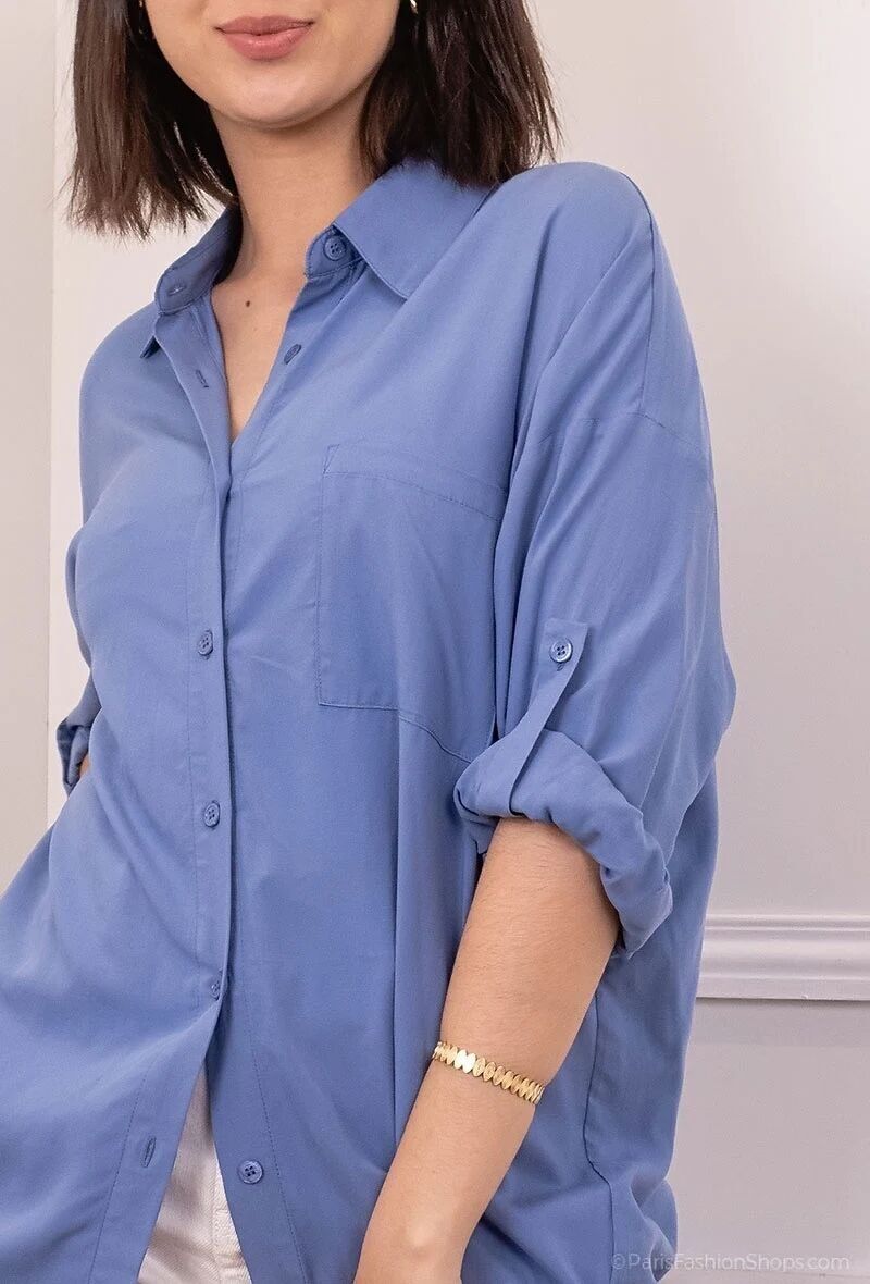 Z2028- Camicia semplice oversize