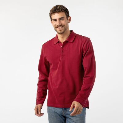 Polo Omicron in cotone biologico rosso Fair Trade