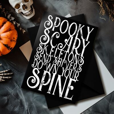 Gruselige Halloween-Karte
