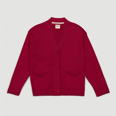 Tapti Organic Cotton Cardigan Red Fair Trade