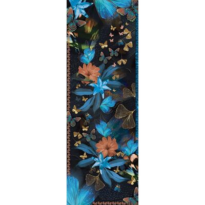 Grande sciarpa in cashmere COSMOS BLUE
