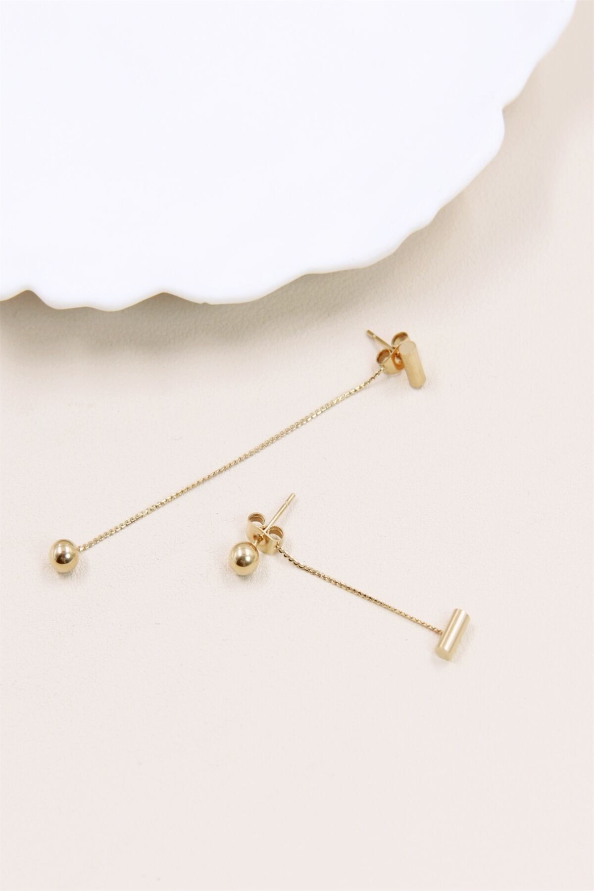 Asymmetrische Eleganz Edelstahl Ohrringe