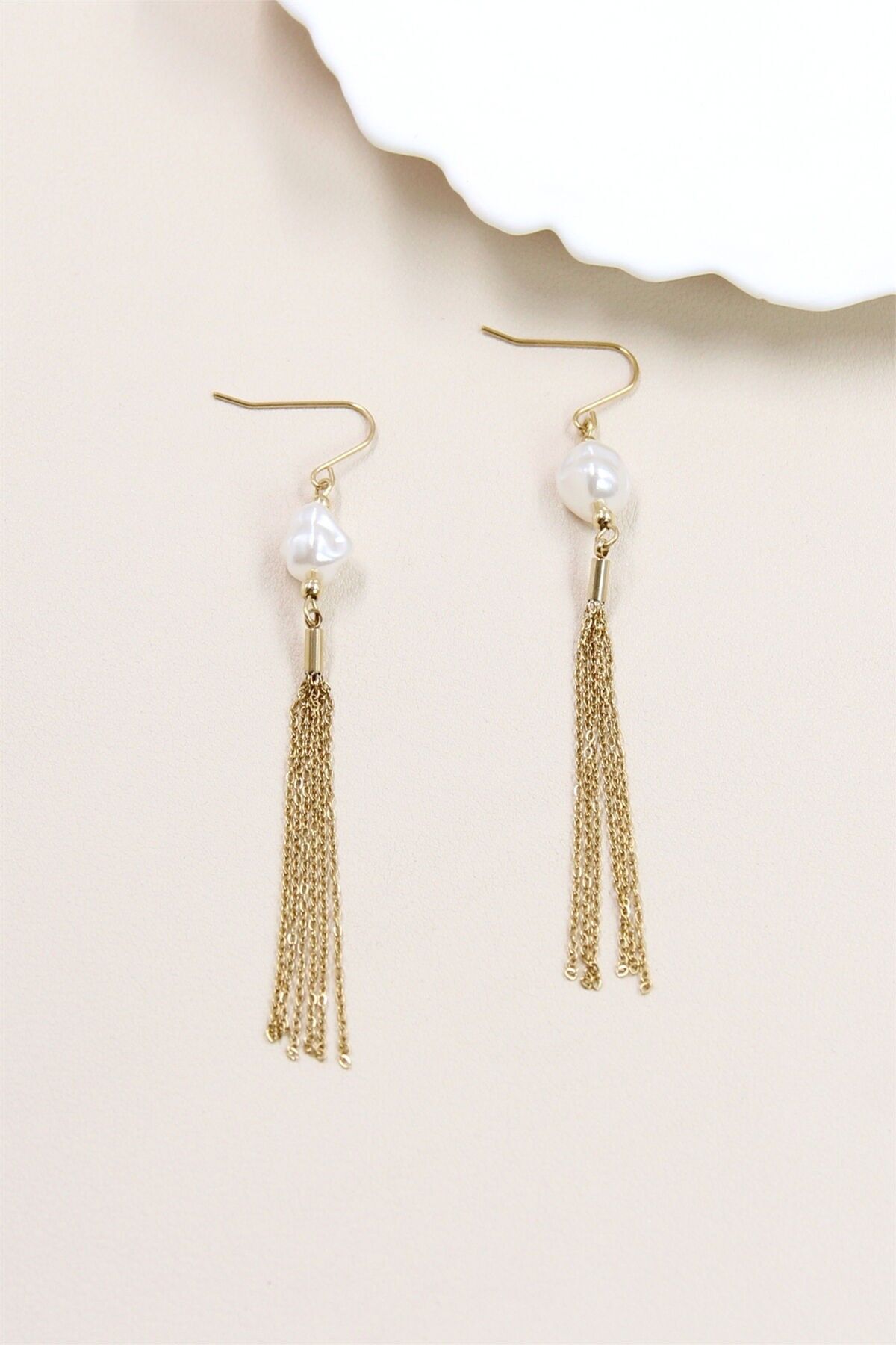 Perlen-Eleganz-Ohrringe aus Edelstahl