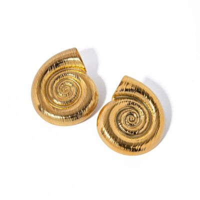 Boucles d'oreilles grand coquillage puce 3 cm