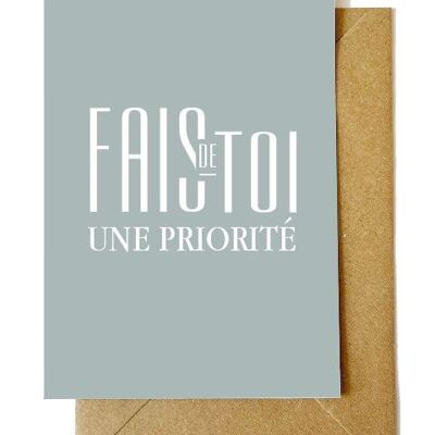 Postal A6 + sobre kraft: HAZTE PRIORITARIO