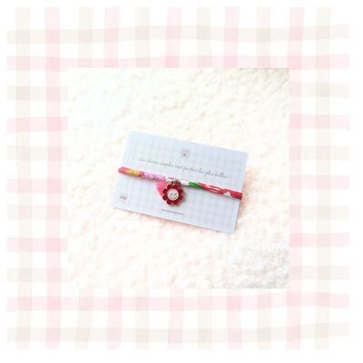 Red daisy liberty bracelet - child