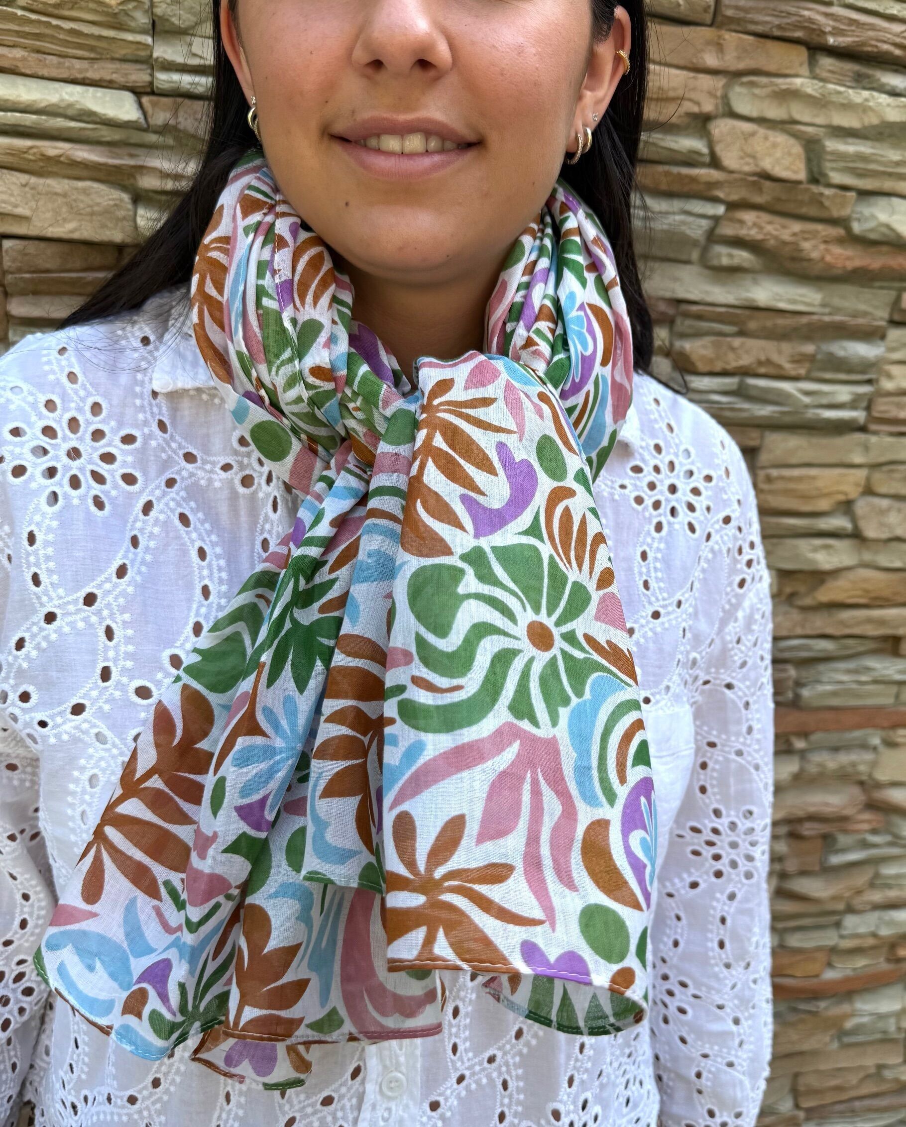 Bufanda de mujer 100% algodón natural