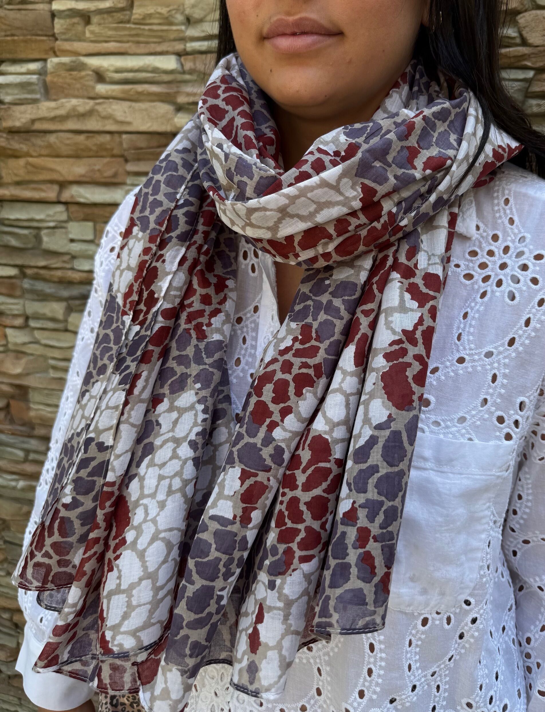 Bufanda de mujer 100% algodón natural