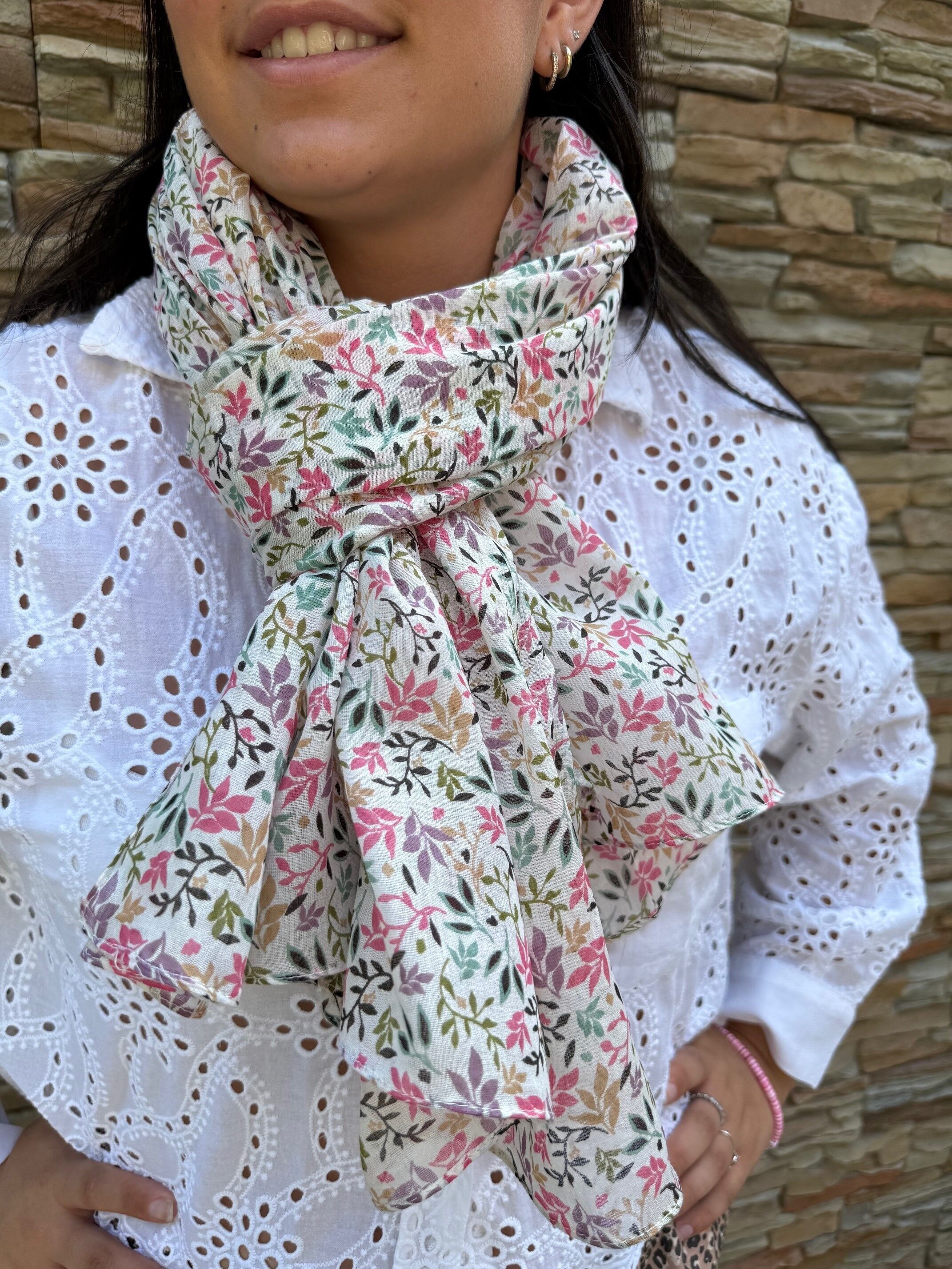 Bufanda liberty para mujer 100% algodón natural