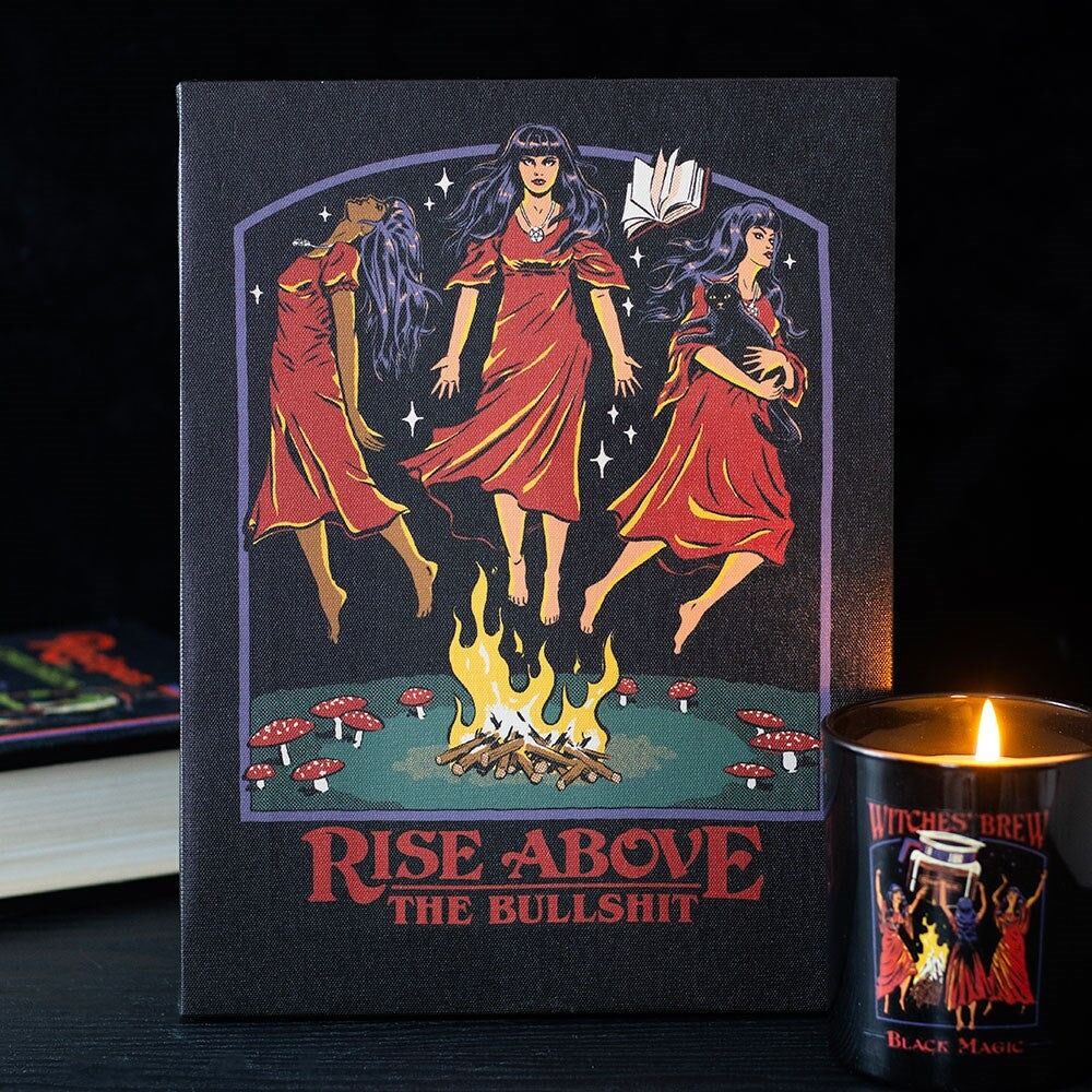 Targa in tela "Rise Above the Bullshit" 19x25 cm di Steven Rhodes