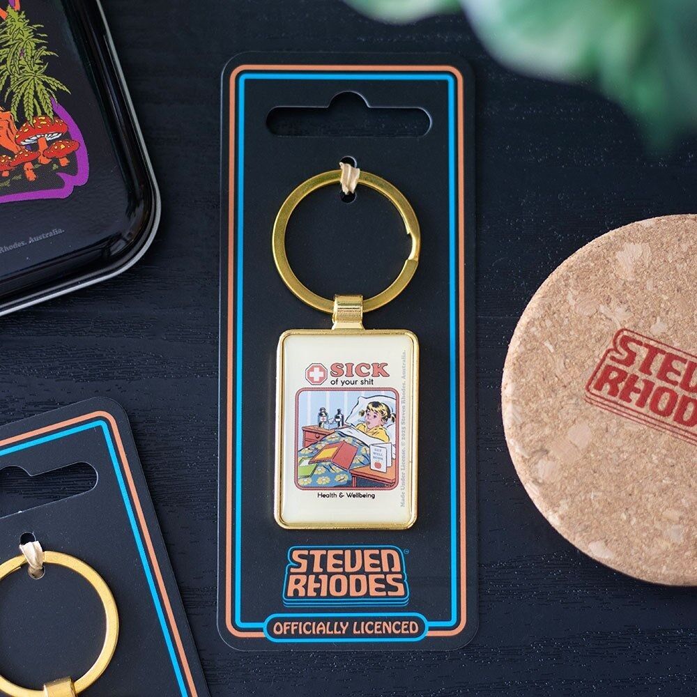 Portachiavi "Stufo della tua merda" di Steven Rhodes