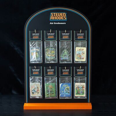 Juego de 144 ambientadores de Steven Rhodes en exposición