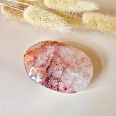 Pierre de paume en quartz de feu – Pierre précieuse pour la concentration, la force et l'ancrage