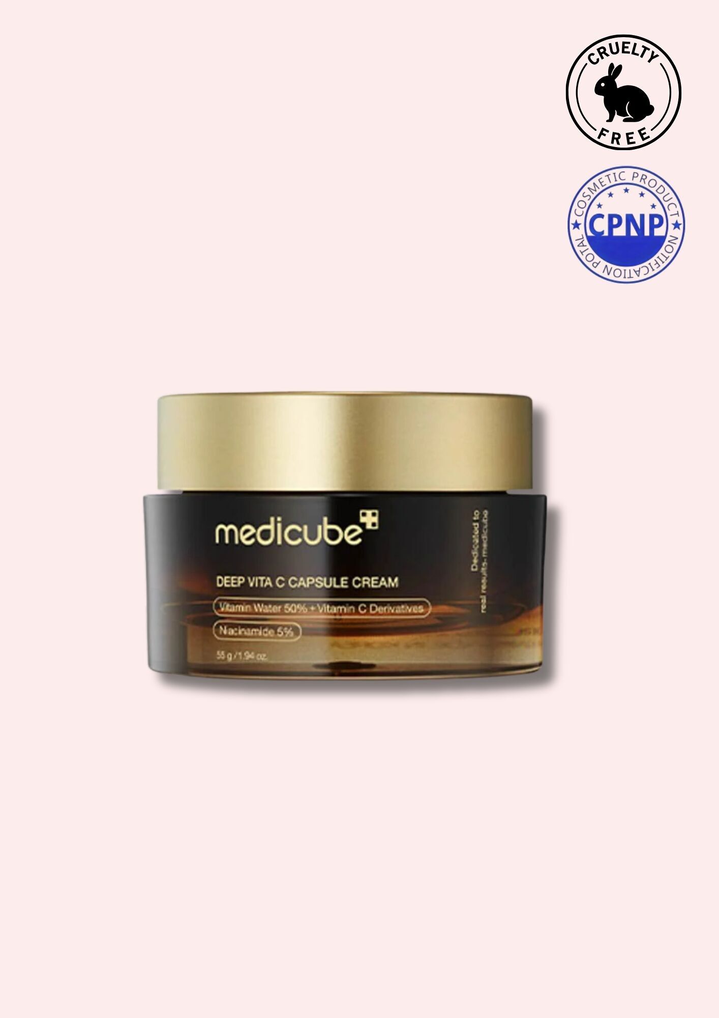 MEDICUBE – Deep C Capsule Cream 55 g – Strahlende Creme gegen dunkle Flecken mit Vitamin C
