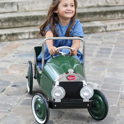 Coche de pedales verde para niños