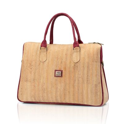 Padded cork suitcase bag