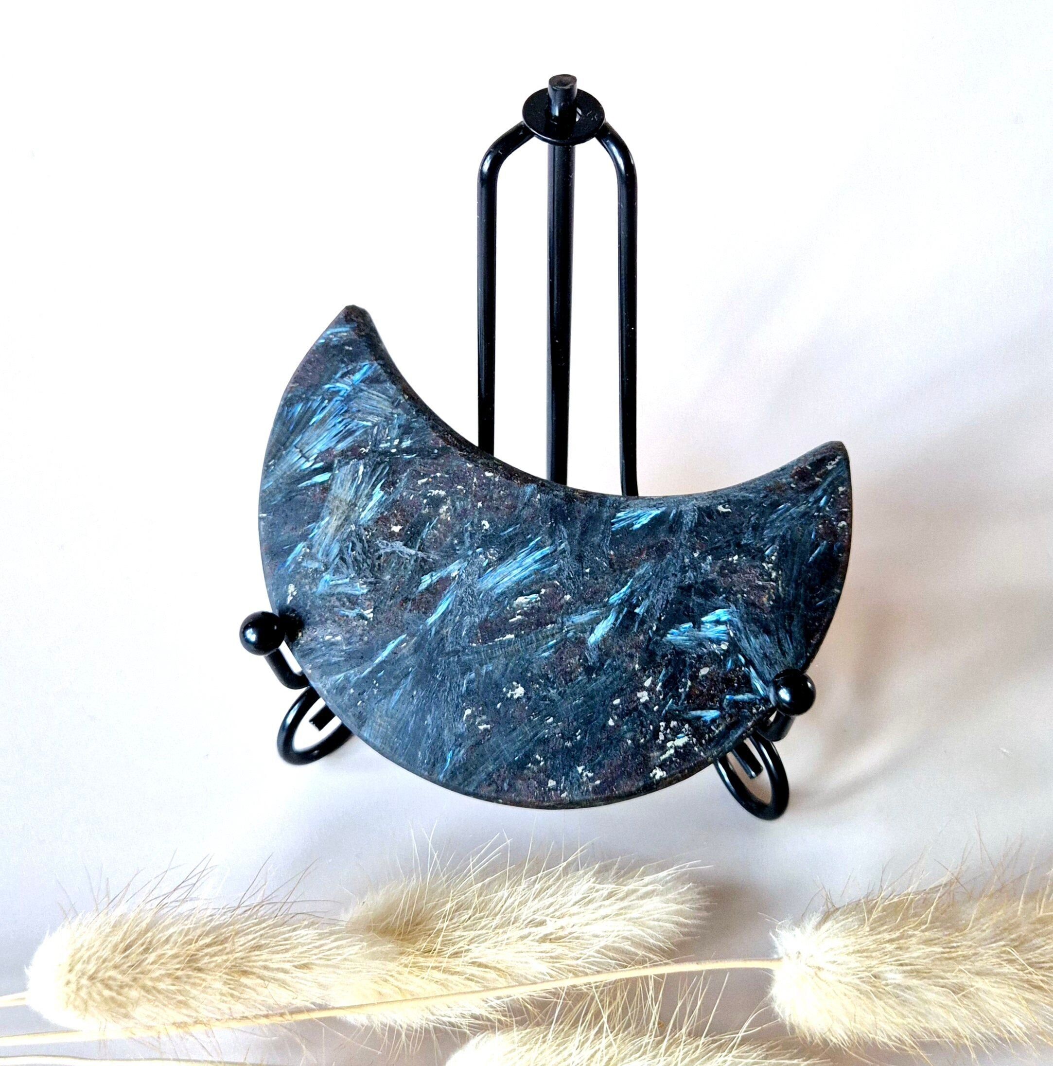 Feu d'artifice en pierre de lune sur support (7–9 cm) – Cosmique et puissant