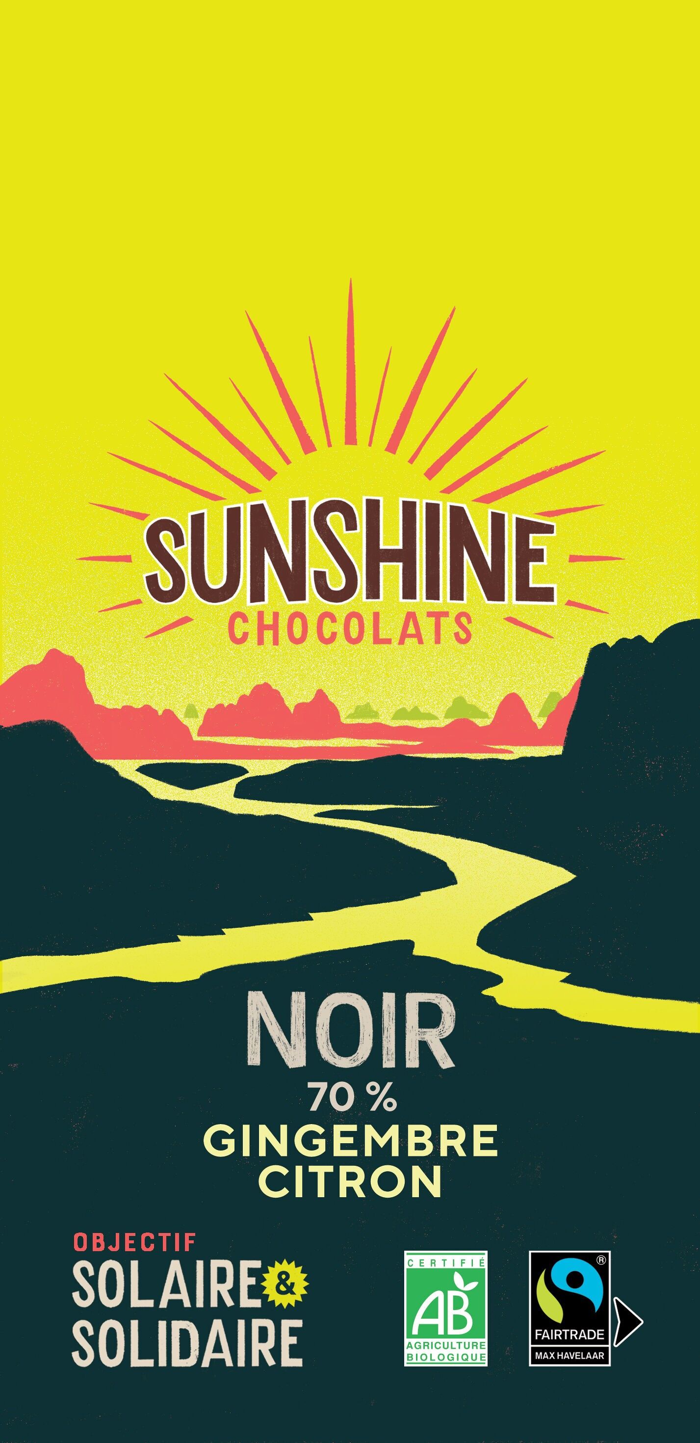 70% Dark Chocolate Ginger Lemon Bar