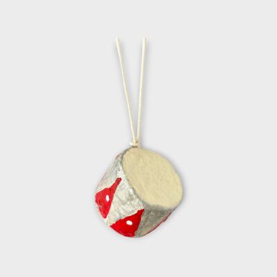 Ornement de tambour – Rouge et argent