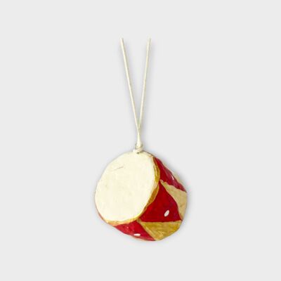 Ornement de tambour – Rouge et or