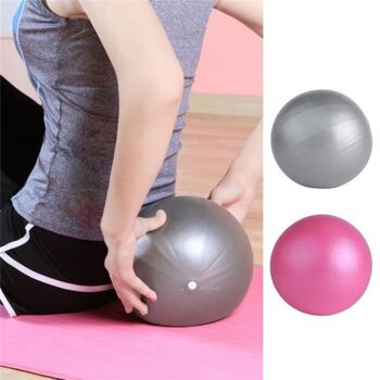 Lot de 2 Ballons de Yoga et Fitness Taille 25 cm Rose et Gris – Convient aux Enfants et aux Adultes – Résistants et Multi Usages 4