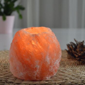 Bougeoir Cristal de Sel d’Himalaya – Rock 500g – Idée Cadeau – Objet de Décoration Original 6