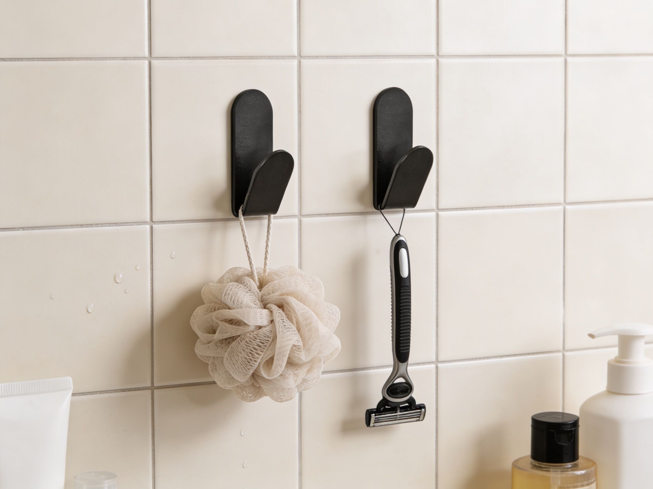 Garderobenhaken fürs Badezimmer | Design-Duschwandhaken | Bohrfreie Montage