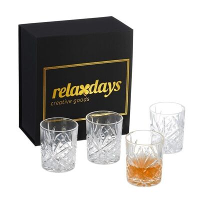 WOODENFURN set of 4 whiskey glasses