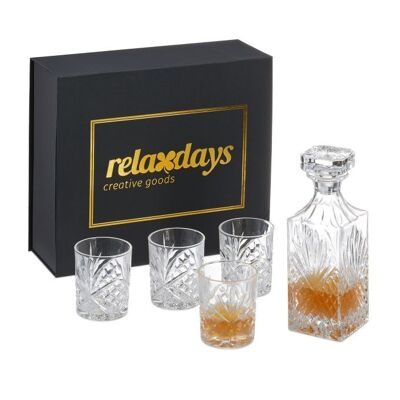 WOODENFURN 5-piece whiskey set