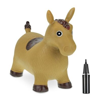 Caballo saltarín WOODENFURN en marrón claro