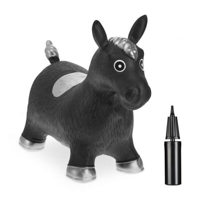 Caballo saltarín WOODENFURN en negro