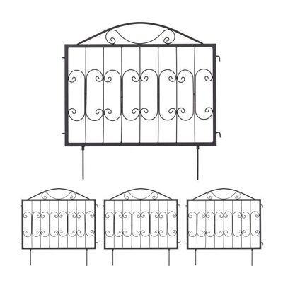 Clôture de jardin en métal WOODENFURN en 4 parties