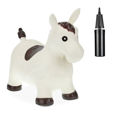 Caballo saltarín WOODENFURN en blanco
