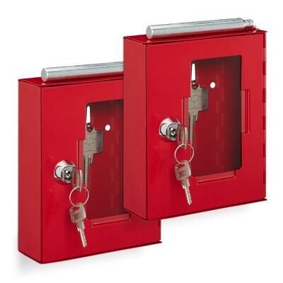 Boîte à clés d'urgence WOODENFURN en lot de 2